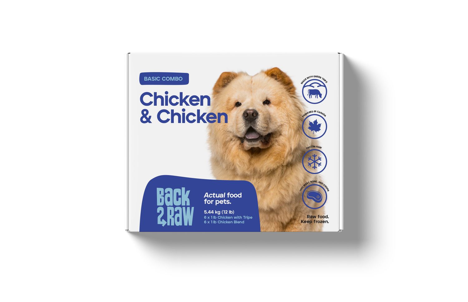 Back2Raw Basic Chicken w/ Tripe &amp; Chicken Blend 12lb