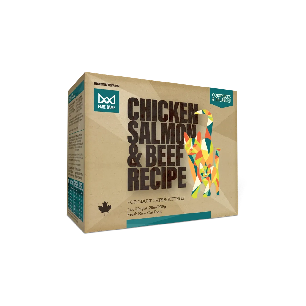 Big Country Raw FG Chicken Salmon &amp; Beef Cat 2lb