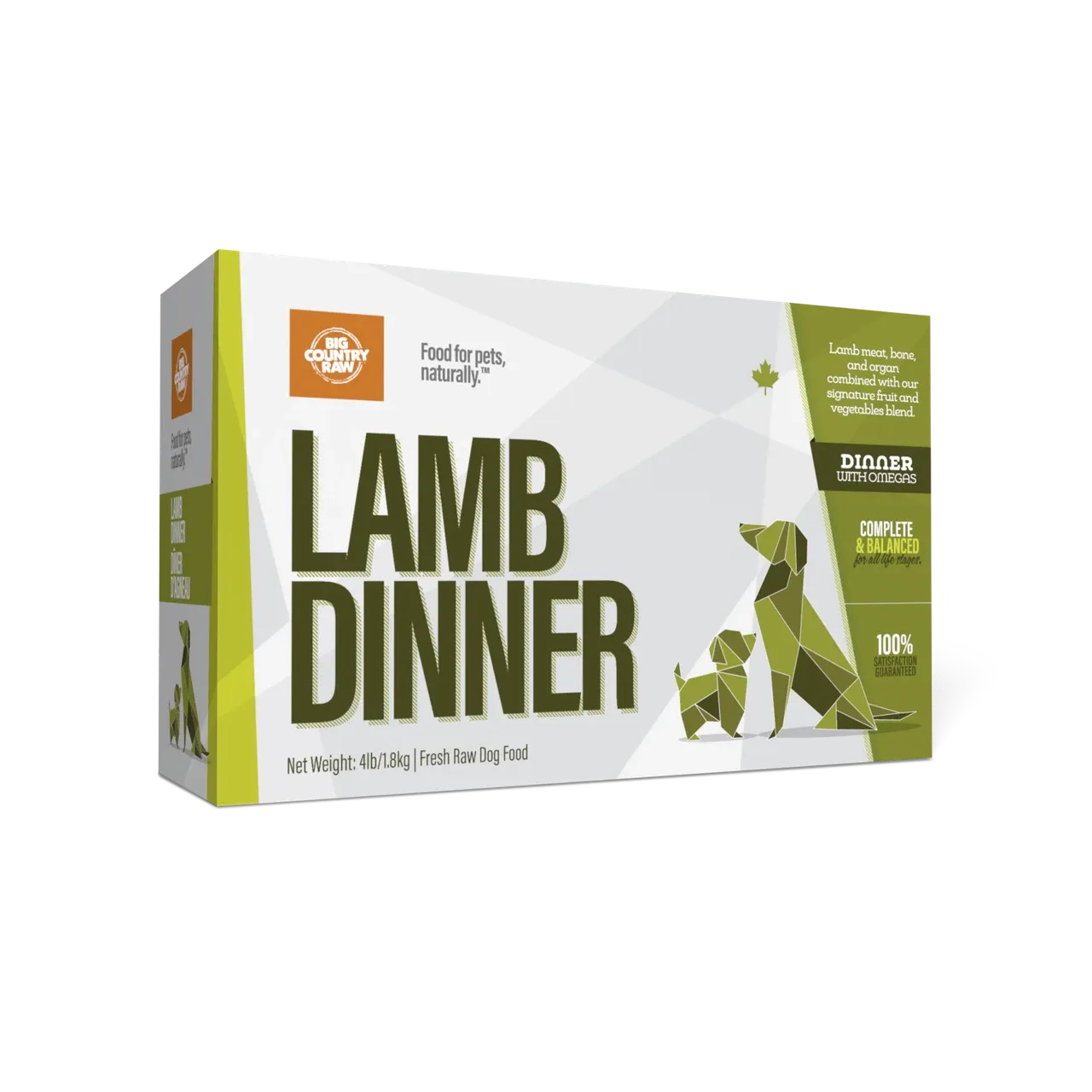 Big Country Raw Lamb Dinner 4lb (4 X 1lb)