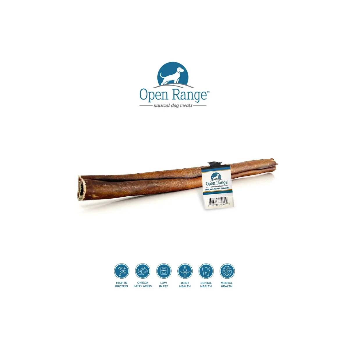 Open Range Beef Collagen Wavy Stick 10-12in