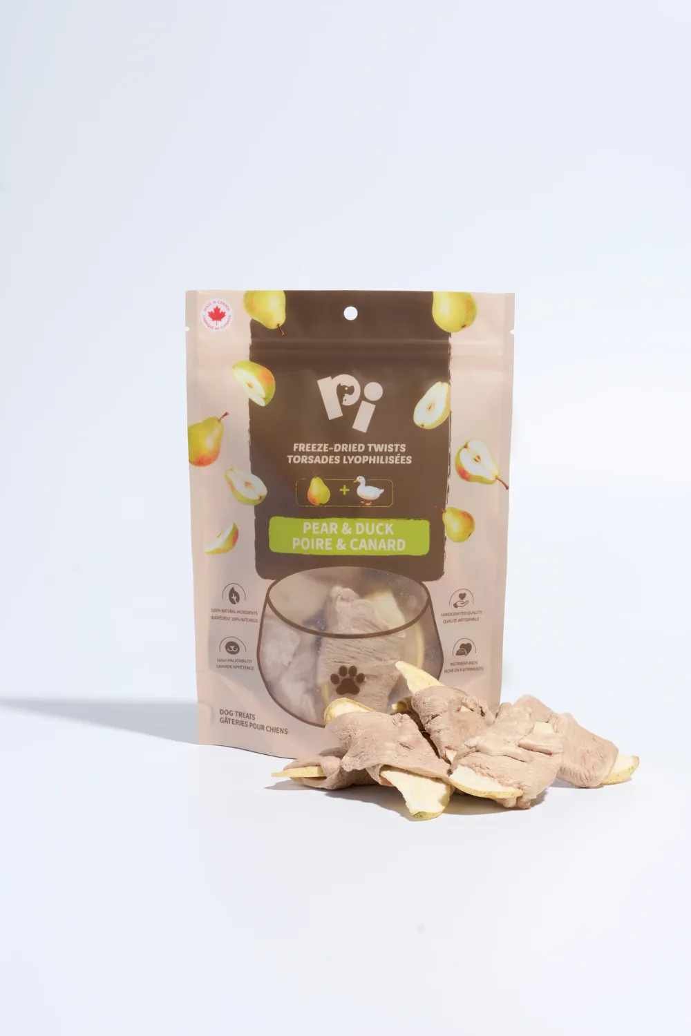 PI Pet Food Freeze Dried Pears&amp;Duck Twists 42g
