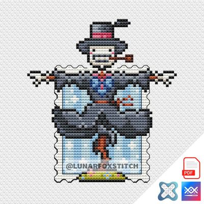Anime mini postage stamp cross stitch pattern