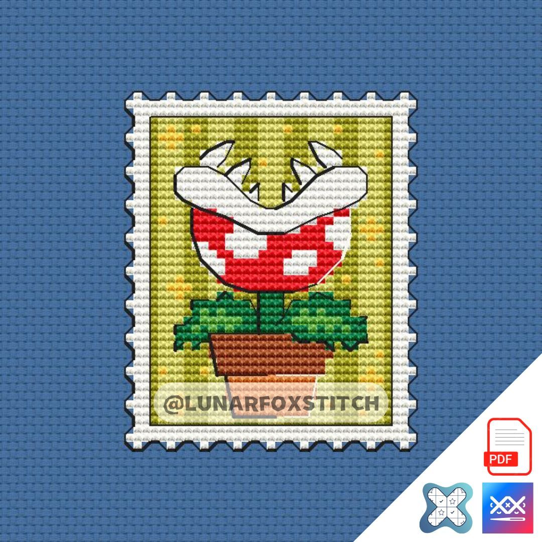 Anime mini postage stamp cross stitch pattern