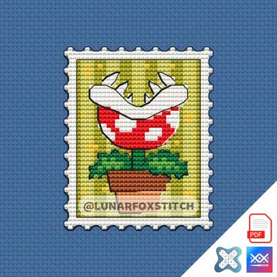 Anime mini postage stamp cross stitch pattern