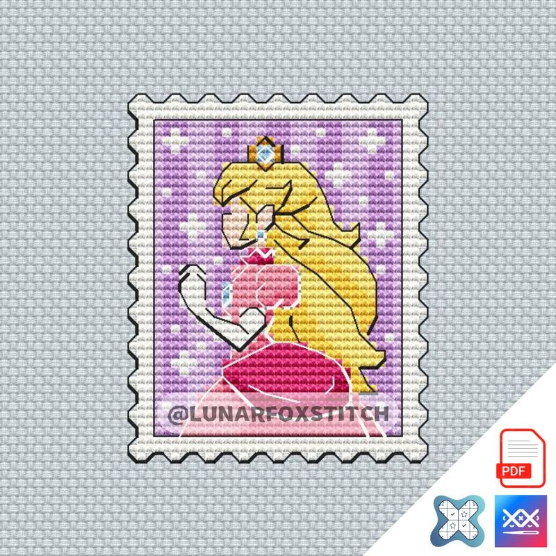 Anime mini postage stamp cross stitch pattern