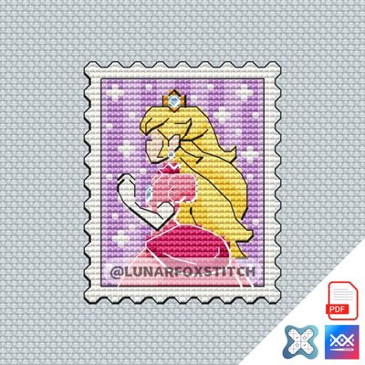Anime mini postage stamp cross stitch pattern