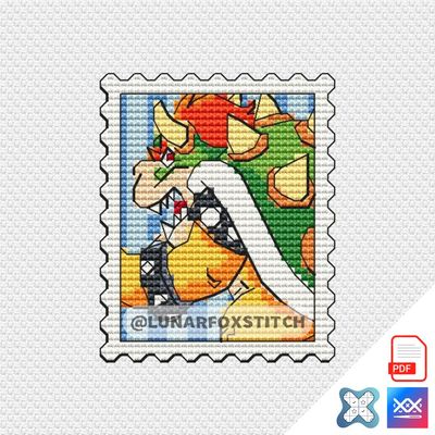 Anime mini postage stamp cross stitch pattern
