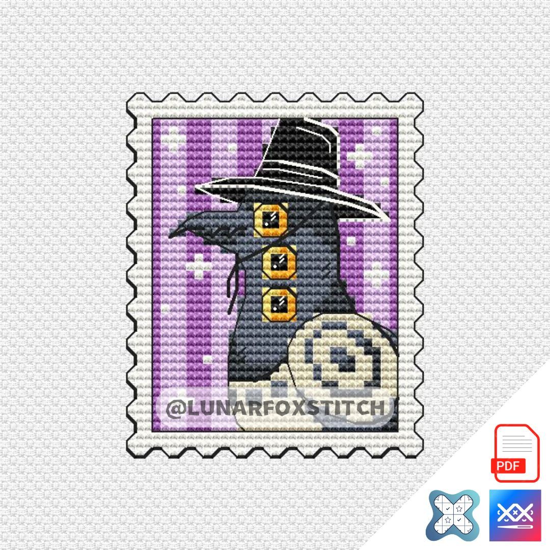 Anime mini postage stamp cross stitch pattern