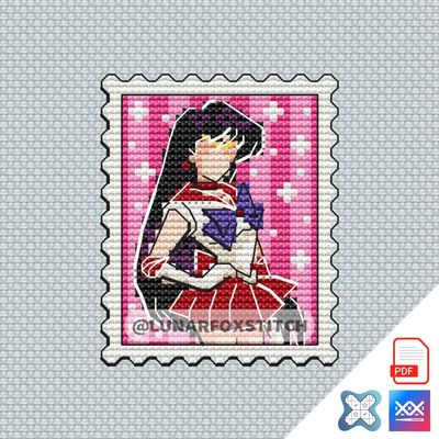 Sailor girl mini postage stamp cross stitch pattern
