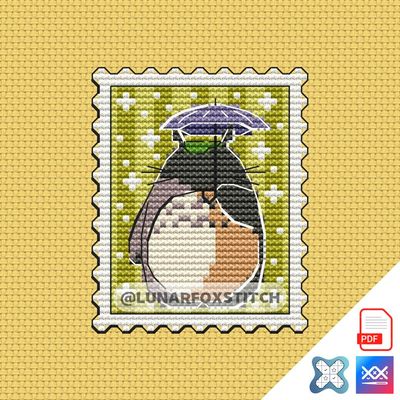 Anime mini postage stamp cross stitch pattern