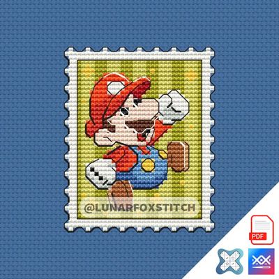 Anime mini postage stamp cross stitch pattern