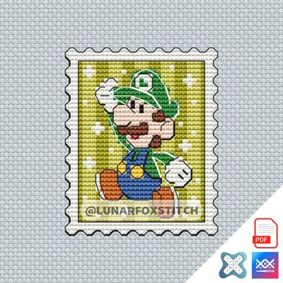 Anime mini postage stamp cross stitch pattern