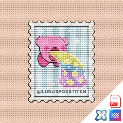 Anime mini postage stamp cross stitch pattern