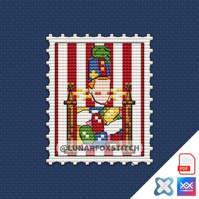 Wizard mini postage stamp cross stitch pattern