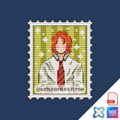 Wizard mini postage stamp cross stitch pattern