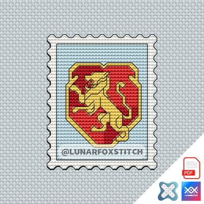 Wizard mini postage stamp cross stitch pattern
