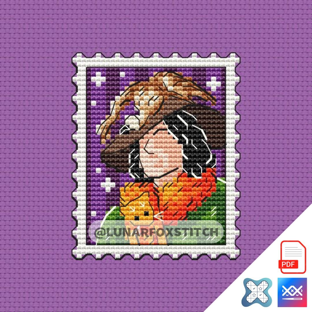 Wizard mini postage stamp cross stitch pattern