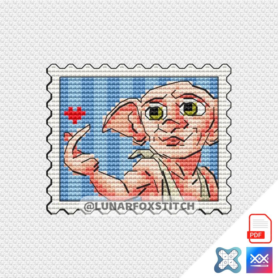 Wizard mini postage stamp cross stitch pattern