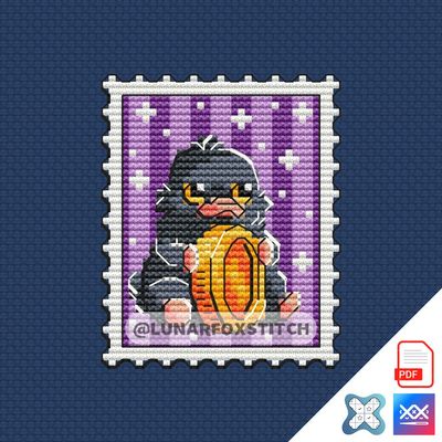 Wizard mini postage stamp cross stitch pattern