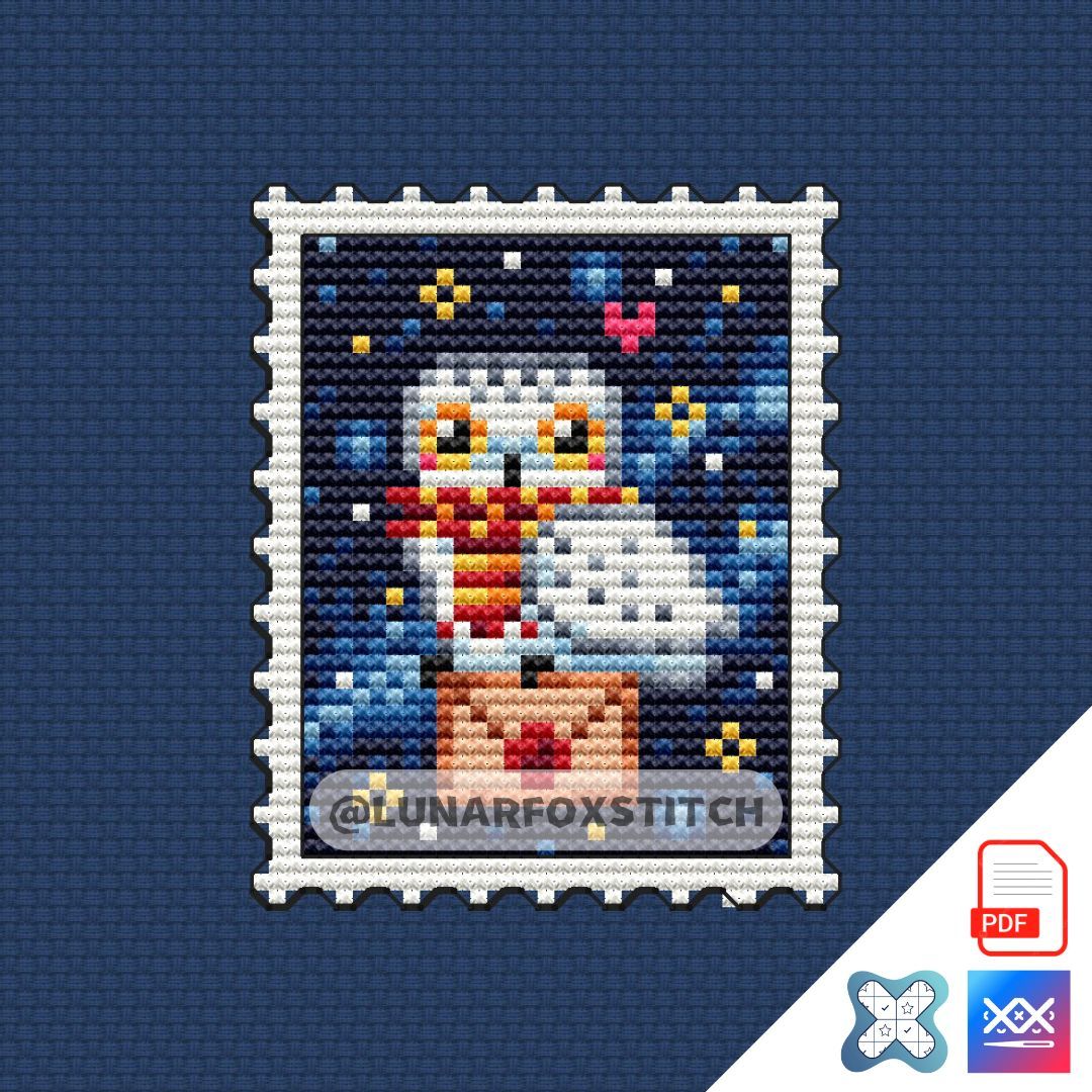 Wizard mini postage stamp cross stitch pattern
