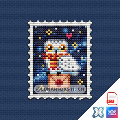 Wizard mini postage stamp cross stitch pattern