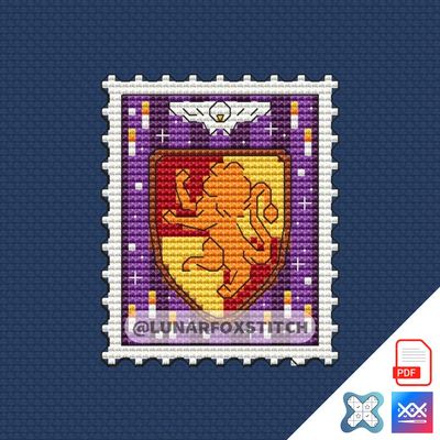 Wizard mini postage stamp cross stitch pattern