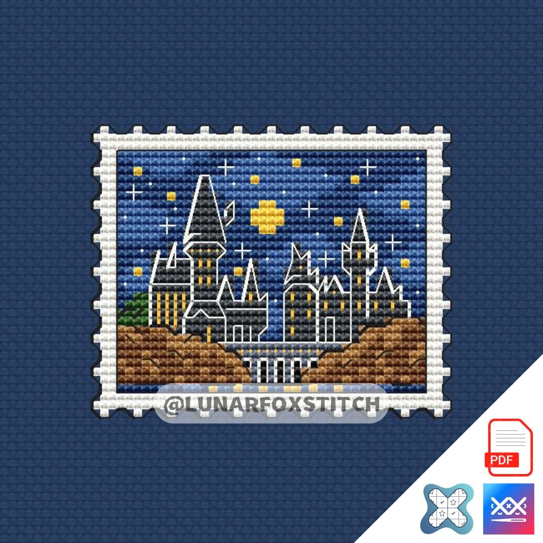 Wizard mini postage stamp cross stitch pattern