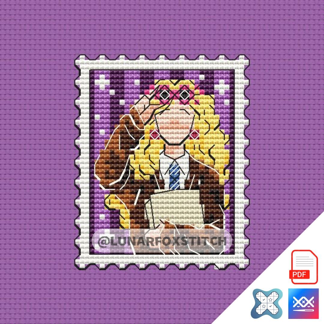 Wizard mini postage stamp cross stitch pattern