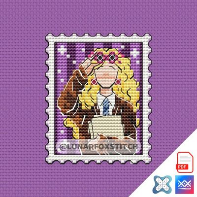 Wizard mini postage stamp cross stitch pattern