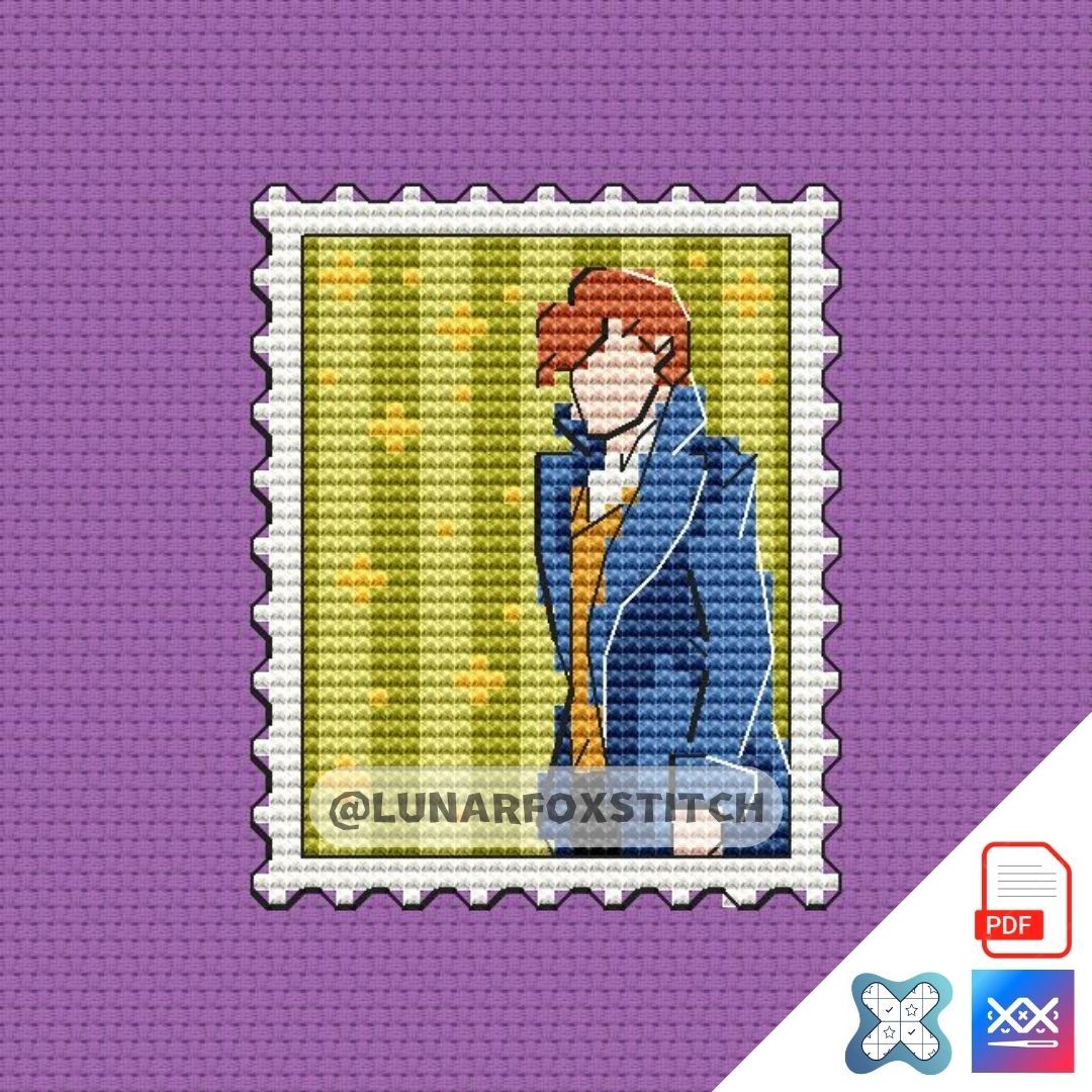 Wizard mini postage stamp cross stitch pattern
