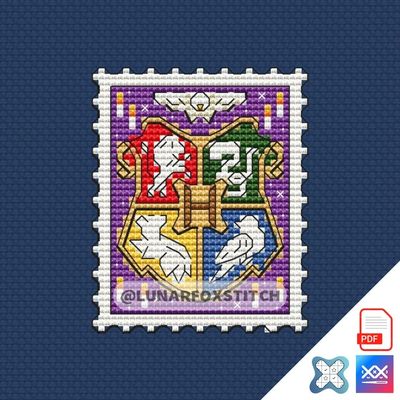 Wizard mini postage stamp cross stitch pattern