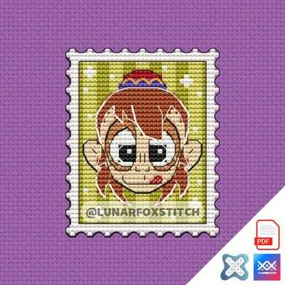 Monkey mini postage stamp cross stitch pattern