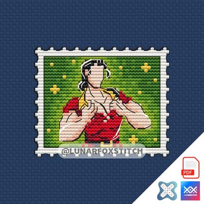 Hunter mini postage stamp cross stitch pattern