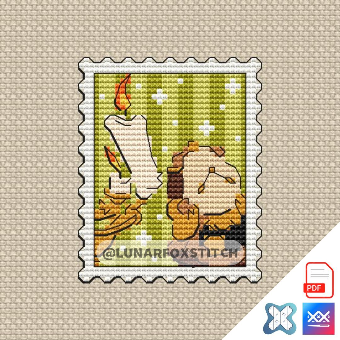Friends mini postage stamp cross stitch pattern