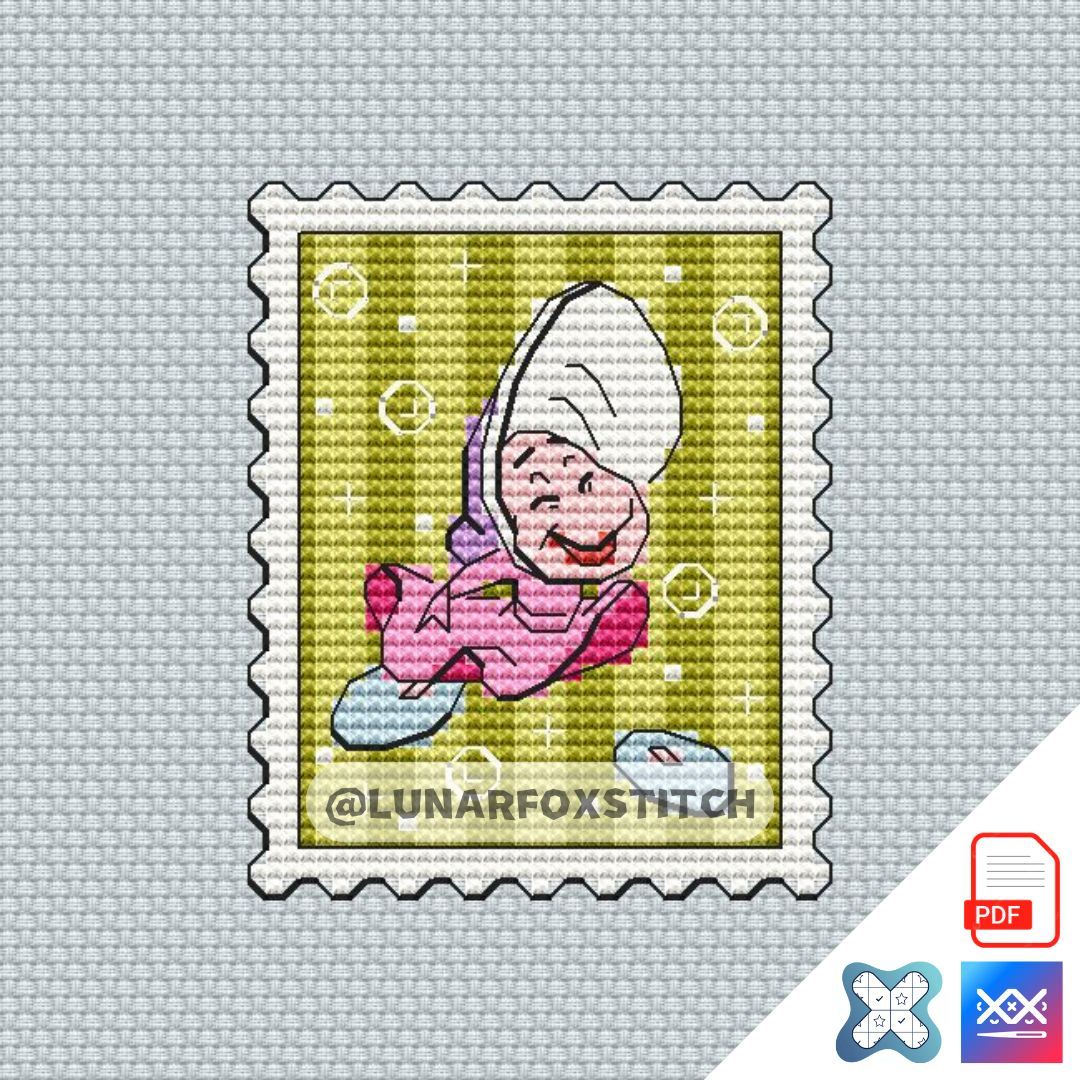 Oyster mini postage stamp cross stitch pattern