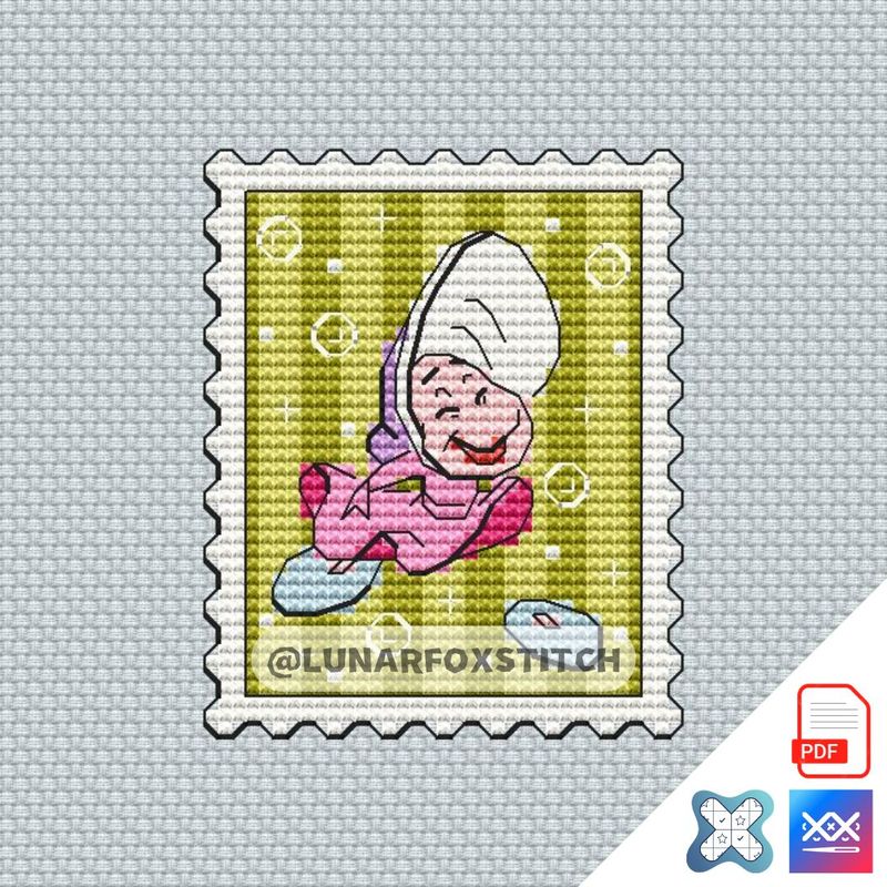 Oyster mini postage stamp cross stitch pattern