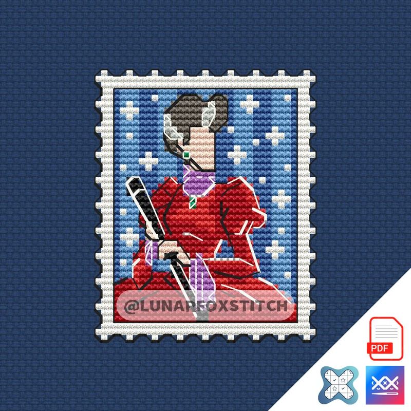 Villain mini postage stamp cross stitch pattern