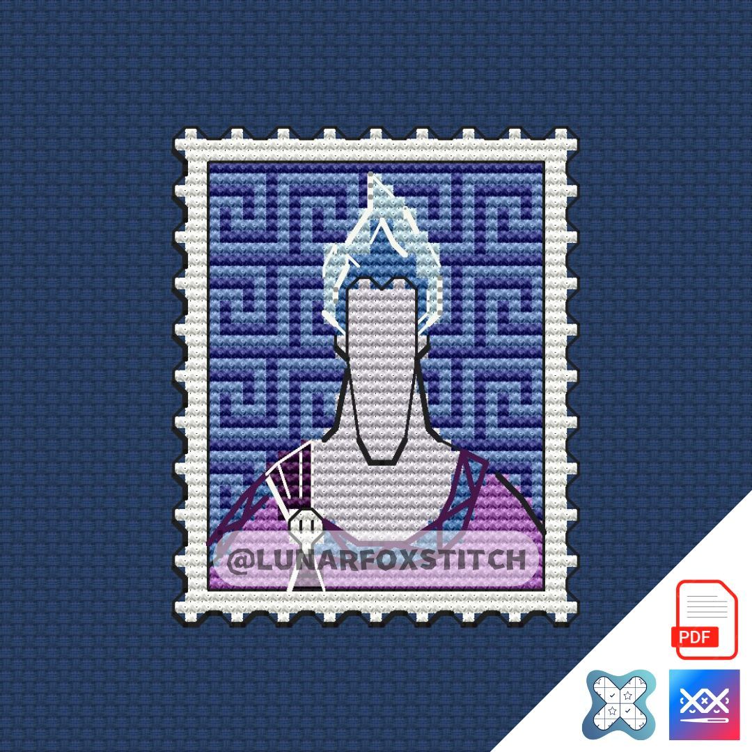 Hades mini postage stamp cross stitch pattern