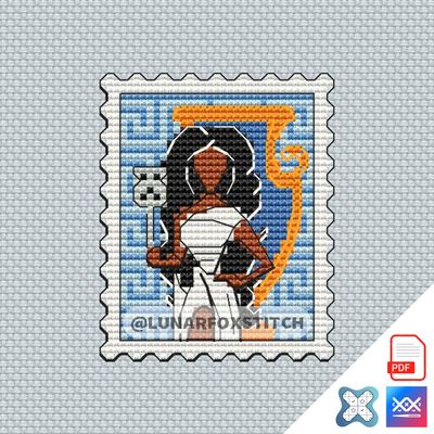 Muses 2 mini postage stamp cross stitch pattern