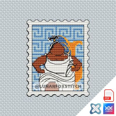Muses 4 mini postage stamp cross stitch pattern