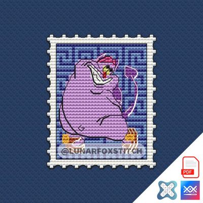 Pain mini postage stamp cross stitch pattern