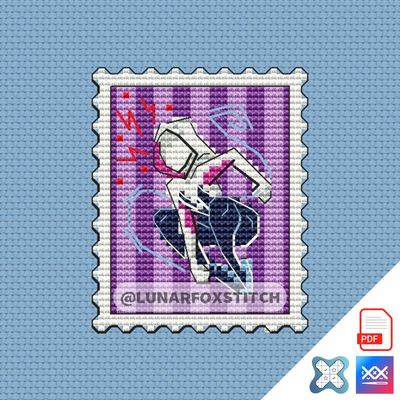 Spider mini postage stamp cross stitch pattern