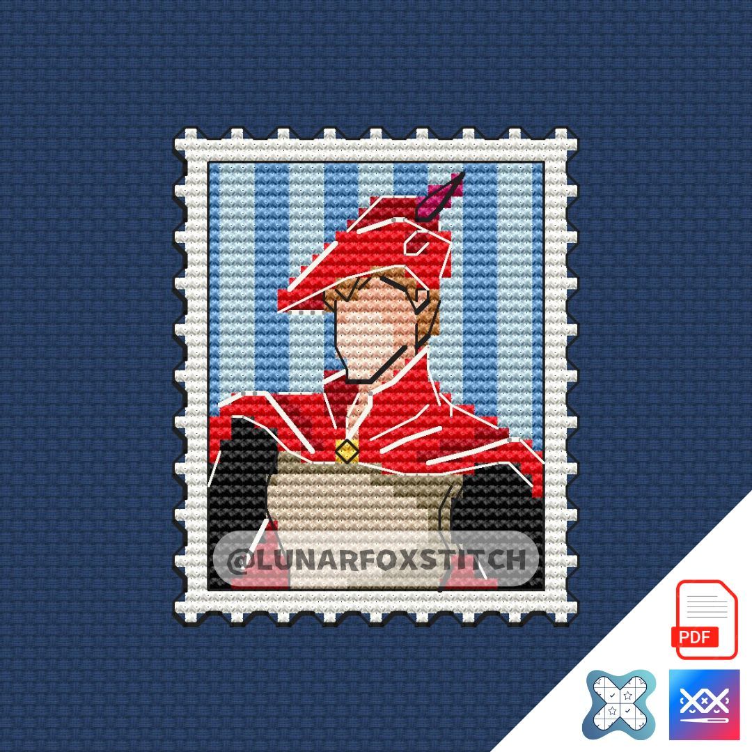 Prince mini postage stamp cross stitch pattern