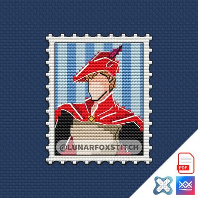 Prince mini postage stamp cross stitch pattern