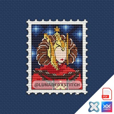 Princess mini postage stamp cross stitch pattern