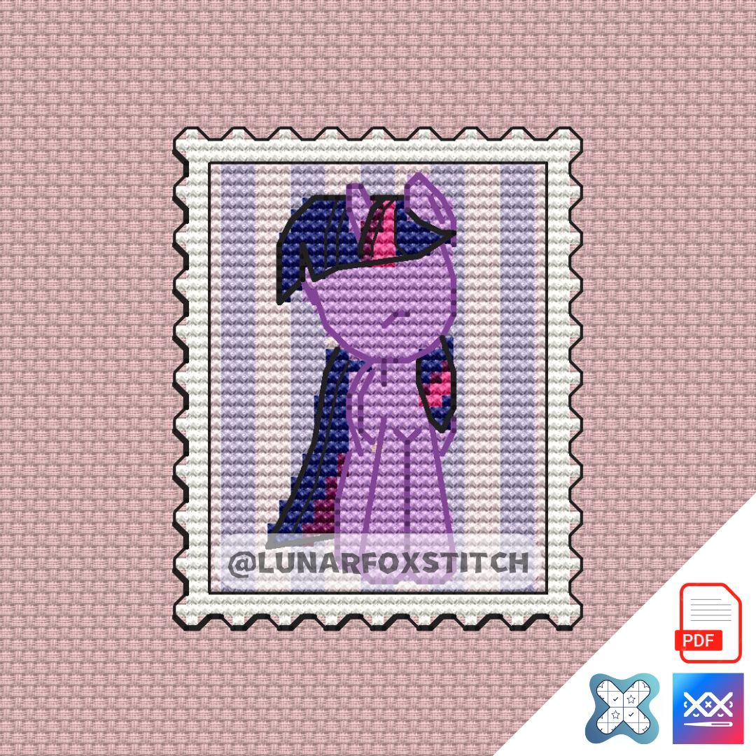 Pony mini postage stamp cross stitch pattern