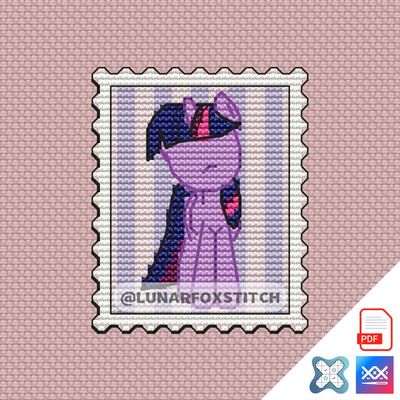 Pony mini postage stamp cross stitch pattern