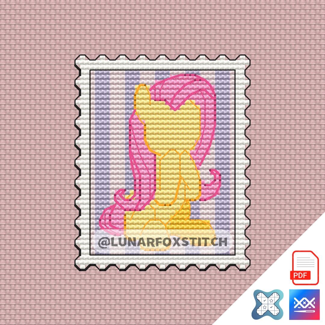 Pony mini postage stamp cross stitch pattern