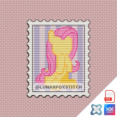 Pony mini postage stamp cross stitch pattern