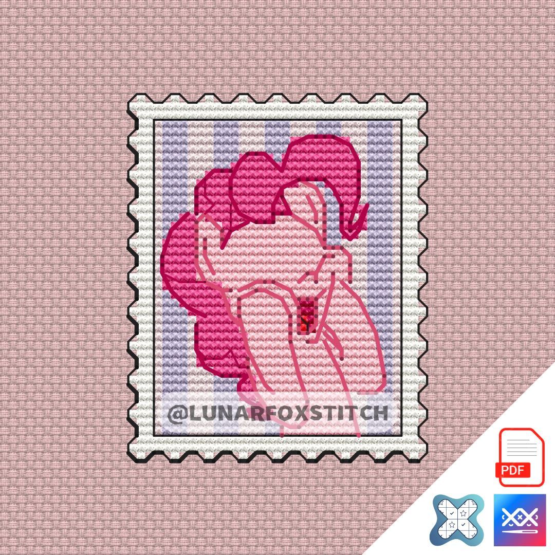 Pony mini postage stamp cross stitch pattern